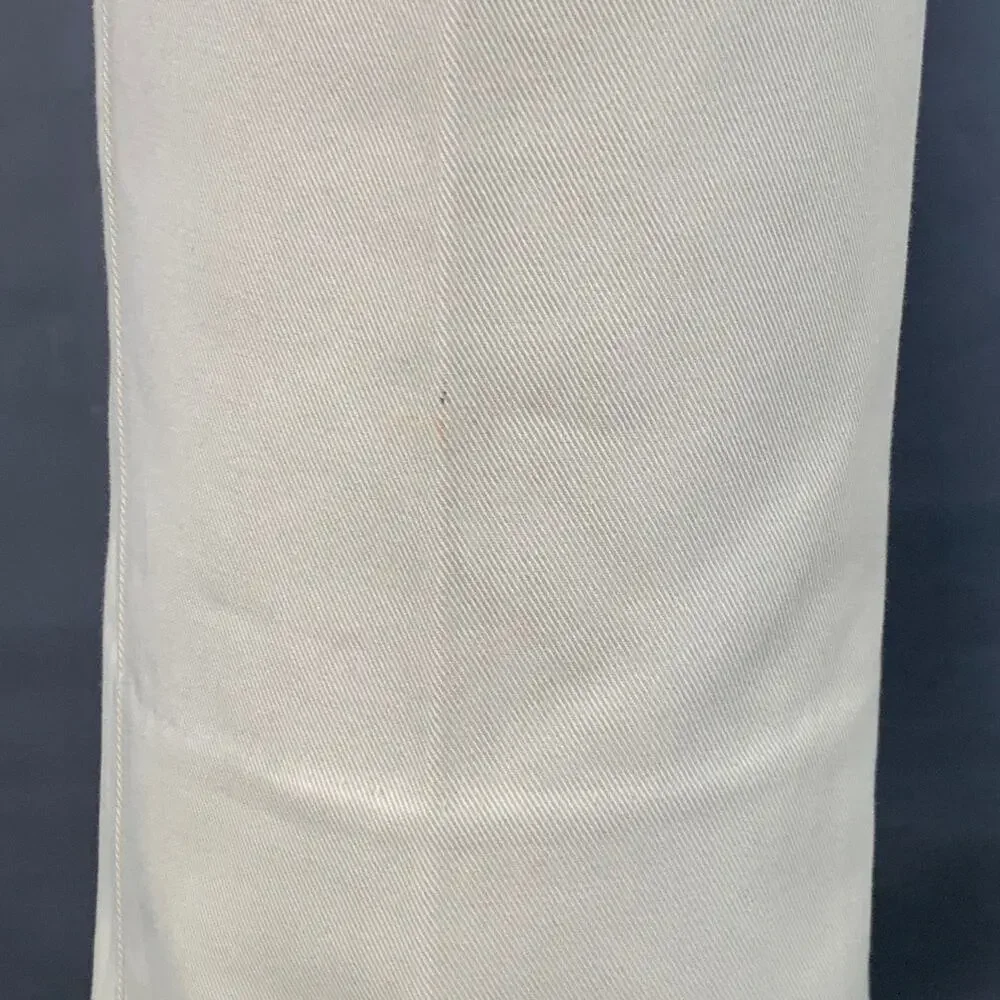 GUCCI by TOM FORD Vintage 36 Cream Contrast Stitch Cotton Western Zip Up Suit